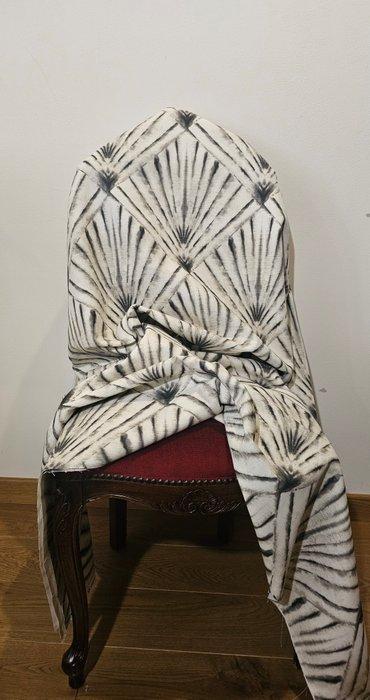 Art Deco-rasteckenstof met geometrisch waaierpatroon met, Antiek en Kunst, Kunst | Designobjecten