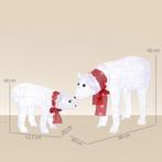 2-delige IJsbeer Kerstdecoratie, 140 Witte LEDs, Waterdicht, Verzenden, Nieuw