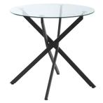 TRUUSK Ronde Bijzettafel met Veiligheidsglas - Moderne Salon, Huis en Inrichting, Tafels | Bijzettafels, Verzenden, Nieuw