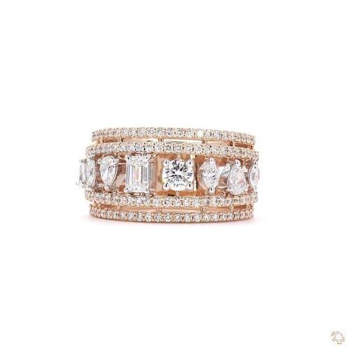Ring - 14 karaat Roségoud - 1.16ct. tw. Diamant (Natuurlijk), Sieraden, Tassen en Uiterlijk, Ringen