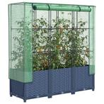 vidaXL Plantenbak verhoogd met kashoes 120x40x138 cm, Verzenden, Nieuw, Kunststof
