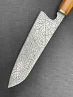 Artisan Patterned Kitchen Knife - Tafelmes - Hout, Staal -