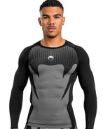 Venum Attack Rashguard Lange Mouwen Zwart Grijs, Kleding | Heren, Zwart, Vechtsport, Nieuw, Ophalen of Verzenden