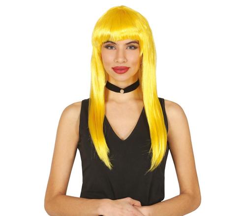 Gele Pruik Pony, Hobby en Vrije tijd, Feestartikelen, Nieuw, Verzenden
