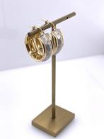 18 Karaat Bicolor Gouden Creolen - 2 cm / 9 mm / 6.3 g, Sieraden, Tassen en Uiterlijk, Oorbellen, Ophalen, Hangers, Zo goed als nieuw