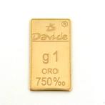 1 gram - Goud .750 - Davide - Met certificaat (Zonder