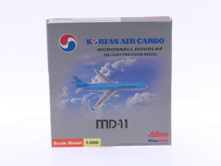Schaal 1:500 Schuco/Star Jets 355 7525 Korean Air Cargo M..., Hobby en Vrije tijd, Modelbouw | Vliegtuigen en Helikopters, Gebruikt