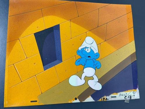 The Smurfs, 1981 - 1 Originele animatiecel, met geschilderde, Cd's en Dvd's, Dvd's | Tekenfilms en Animatie