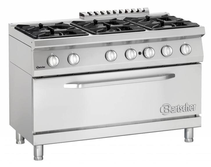 Bartscher Gasfornuis met 1 grote gasoven | 6 Branders, Zakelijke goederen, Horeca | Keukenapparatuur, Verzenden