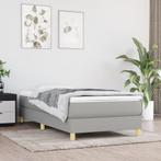 vidaXL Boxspring bed 90x200 cm stof lichtgrijs, 90 cm, Eenpersoons, Verzenden, Nieuw