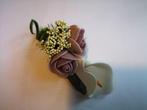 Corsage Calla Creme/Lila Maatwerk corsage, Ophalen of Verzenden, Nieuw