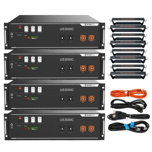 SALE PYLONTECH 4x US3000C 14kWh 48V + GRATIS Beugels en k..., Doe-het-zelf en Verbouw, Overige Doe-het-zelf en Verbouw, Nieuw