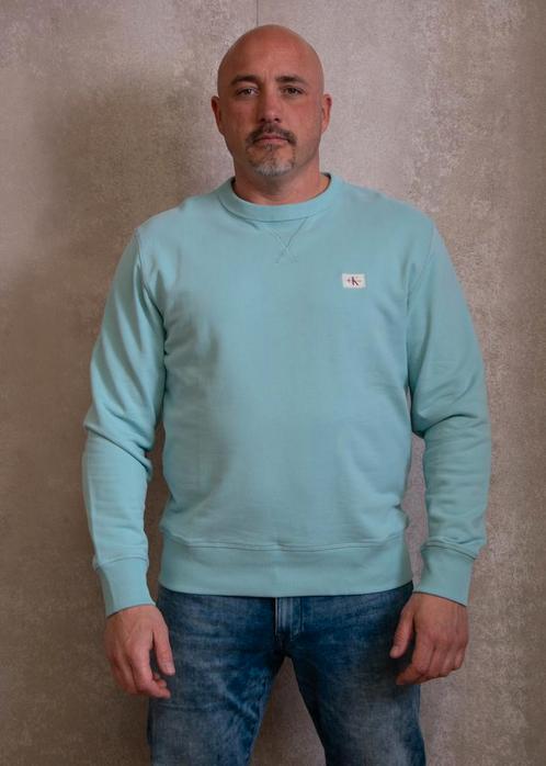 -30% Calvin Klein  Calvin Klein Woven label crew neck  maat, Kleding | Heren, Truien en Vesten, Blauw, Nieuw, Verzenden