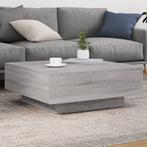 vidaXL Salontafel 80x80x31 cm bewerkt hout grijs sonoma, 50 tot 100 cm, Verzenden, Nieuw, 50 tot 100 cm