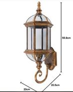 Retro Buitenwandlamp Aluminium en amp; Glas, Tuin en Terras, Buitenverlichting, Verzenden, Nieuw