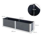 TRUUSK Verhoogd Bed Met Open Bodem, Grijze Bloem- & Plantenb, Verzenden, Nieuw