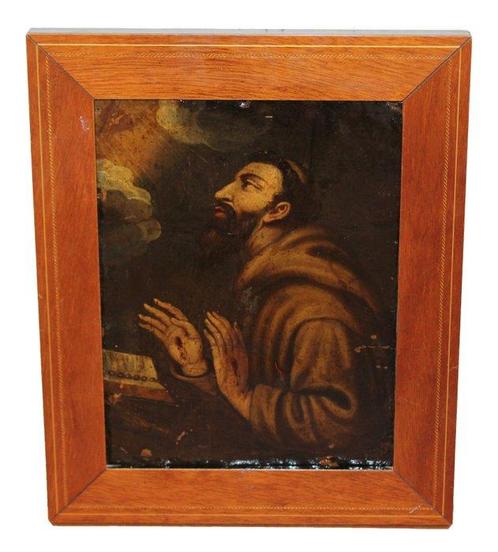 Spaanse school (XVIII) - San Francisco de Asís, Antiek en Kunst, Kunst | Schilderijen | Klassiek
