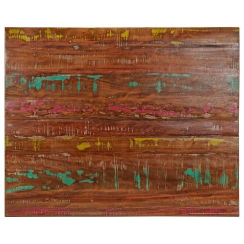 vidaXL Tafelblad rechthoekig 90x80x2,5 cm massief gerecycled, Huis en Inrichting, Tafels | Eettafels, Nieuw, Verzenden