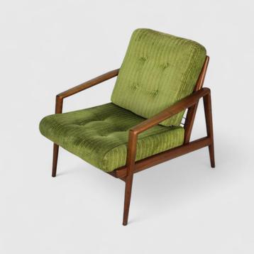 Vintage fauteuil, stoel - jaren 60, groen | 01397 beschikbaar voor biedingen