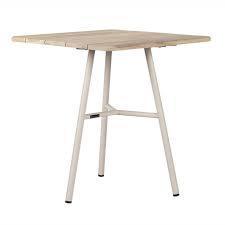 Arda tafel 70x70x76 cm aluminium moss/teak aged finish - Max, Tuin en Terras, Tuinsets en Loungesets, Nieuw, Verzenden