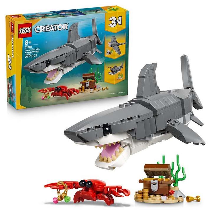 LEGO Creator 3in1 - Fierce Shark with a Treasure Chest 31381, Kinderen en Baby's, Speelgoed | Duplo en Lego, Ophalen of Verzenden