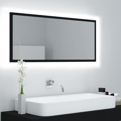 vidaXL Badkamerspiegel LED 100x8,5x37 cm acryl zwart, Huis en Inrichting, Tafels | Kaptafels, Nieuw, Verzenden
