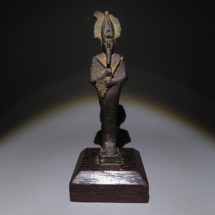 Oud-Egyptisch Brons Osiris god. Late Periode, 664 - 332, Verzamelen, Mineralen en Fossielen