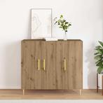 vidaXL Dressoir artisanaal eikenkleurig 90 x 34 x 80 cm, Huis en Inrichting, Kasten | Dressoirs, Verzenden, Nieuw, Overige houtsoorten