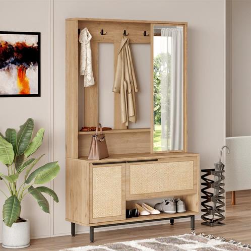 Halmeubel Kvænangen halkast 178x112x35,5 cm eikenkleurig en, Huis en Inrichting, Kasten | Kledingkasten, Nieuw, Verzenden