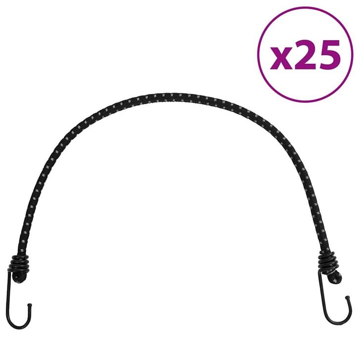 vidaXL Spanelastieken met reflecterende strips en haken 25, Caravans en Kamperen, Tentaccessoires, Nieuw, Verzenden