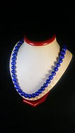 Blauwe Lapis Lazuli ketting Ronde kralen - Hoogte: 55 cm -