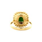 Gouden vintage entourage ring met toermalijn en spinel 18, Ophalen of Verzenden, Nieuw
