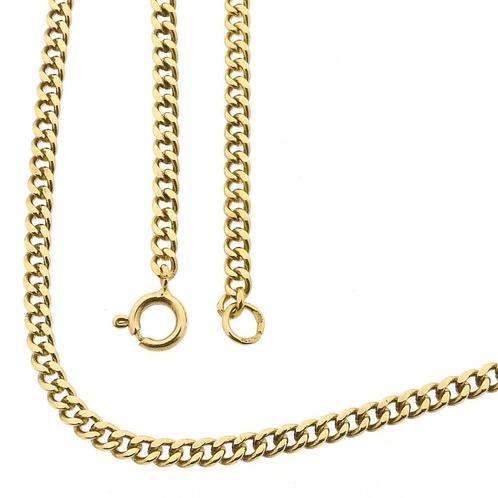 Gouden gourmetschakel ketting | 65 cm (unisex) (unisex), Sieraden, Tassen en Uiterlijk, Kettingen, Overige kleuren, Gebruikt, Goud