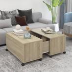 vidaXL Salontafel 75x75x38 cm bewerkt hout sonoma, Huis en Inrichting, Tafels | Salontafels, 50 tot 100 cm, Verzenden, Nieuw, 50 tot 100 cm