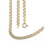 Gouden Prince of Wales schakel ketting | 46 cm, Ophalen of Verzenden, Gebruikt, Overige kleuren, Goud