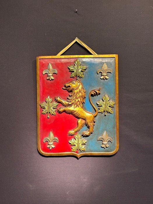 sculptuur, Scultura legno leone - 50 cm - Hout, Antiek en Kunst, Curiosa en Brocante