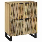 vidaXL Dressoir Bruin 60 x 33 x 75 cm massief mangohout, Huis en Inrichting, Kasten | Dressoirs, Verzenden, Nieuw, Overige houtsoorten