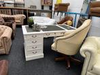 Chesterfield Maarssen  Origineel wit Chesterfield Duo bureau, Huis en Inrichting, Bureaus, Ophalen, Gebruikt, Bureau