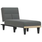 Chaise Longue Donkergrijs | Retourdeal | 55%, Huis en Inrichting, Eenpersoons, Nieuw, Ophalen of Verzenden, Minder dan 150 cm