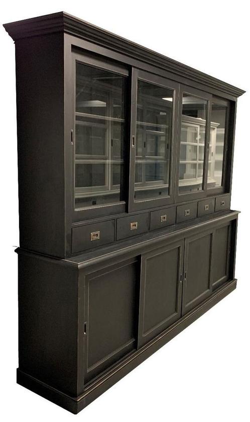 Buffetkast zwart Winsum 260cm, Huis en Inrichting, Kasten | Buffetkasten, Ophalen of Verzenden