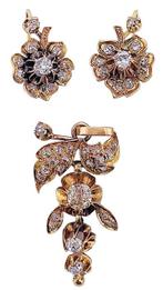 2-delige sieradenset - 18 karaat Geel goud Diamant