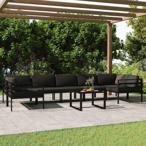 vidaXL 8-delige Loungeset met kussens aluminium, Tuin en Terras, Tuinsets en Loungesets, Loungeset, Nieuw, Aluminium, Verzenden