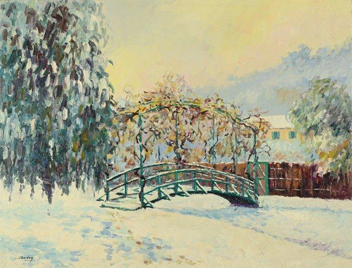 Jean-Pierre Bordry (1934) - Giverny sous la neige, Antiek en Kunst, Kunst | Schilderijen | Klassiek