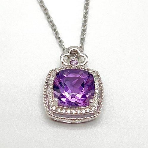 Zonder Minimumprijs - Ring Zilver Amethist - 7ct, Sieraden, Tassen en Uiterlijk, Ringen