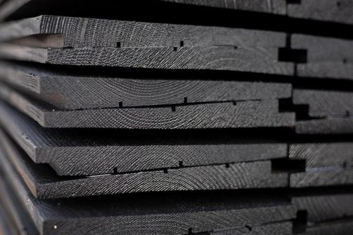 HOUT ACTIE! Zweeds rabat plank zwart €2,90 per m1, Doe-het-zelf en Verbouw, Hout en Planken, Grenen, 300 cm of meer, Minder dan 25 mm