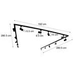 Qazqa 1-fase railsysteem set met 14 spots GU10, 753 cm, Ophalen of Verzenden, Nieuw in verpakking