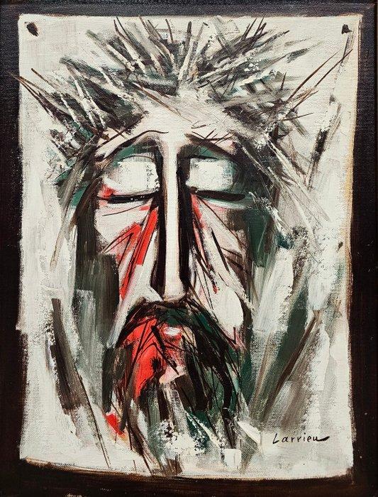 Gaston Larrieu (1908-1983) - Le voile de Sainte Véronique, Antiek en Kunst, Kunst | Schilderijen | Klassiek