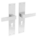 Deurklink Amsterdam met schild 250x55x2mm profielcilinder..., Ophalen of Verzenden, Nieuw, Rvs, Klink of Kruk