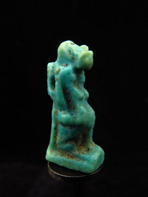 Oud-Egyptisch Faience Taweret-hanger, de hippo-godin van, Antiek en Kunst, Antiek | Overige Antiek