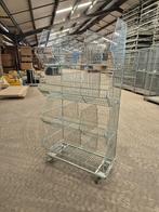 Set van 4 draadmanden 96x50x48cm op wielen, gebruikt, Zakelijke goederen, Kantoor en Winkelinrichting | Winkel en Inventaris, Ophalen of Verzenden